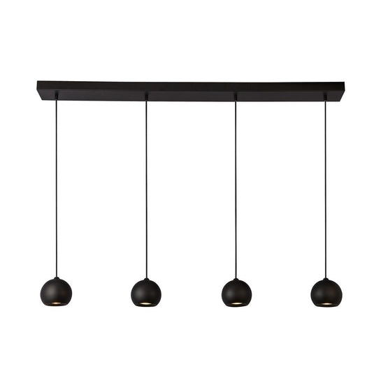 Searchlight 1014-4BK Eindhoven 4 Light Matt Black Bar Pendant - 30834