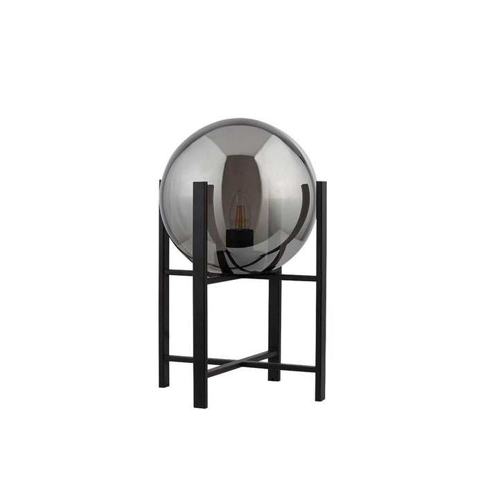 Searchlight 1029-1SM Amsterdam 1Lt Table Lamp, Smoked Glass, Black - 25325