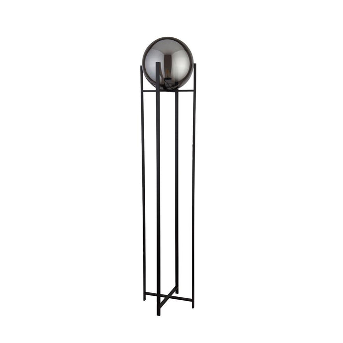 Searchlight 1030-1SM Amsterdam - 1Lt Floor Lamp, Smoked Glass, Black - 30848