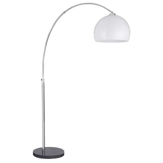 Searchlight 1037CC Arcs Floor Lamp - 1Lt CC/White Shade Blk Base - 14117