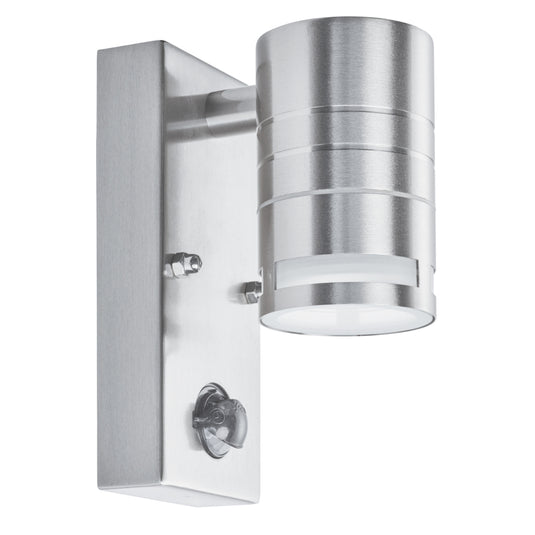 Searchlight 1318-1-LED LED Outdoor & Porch (Gu10 LED) - 1Lt Pir Wall Bracket, Stainless Steel, Frosted Glass - 30891