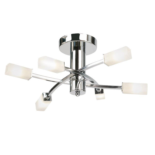 Endon Lighting 146-6CH Havana 6lt Semi flush - 28599
