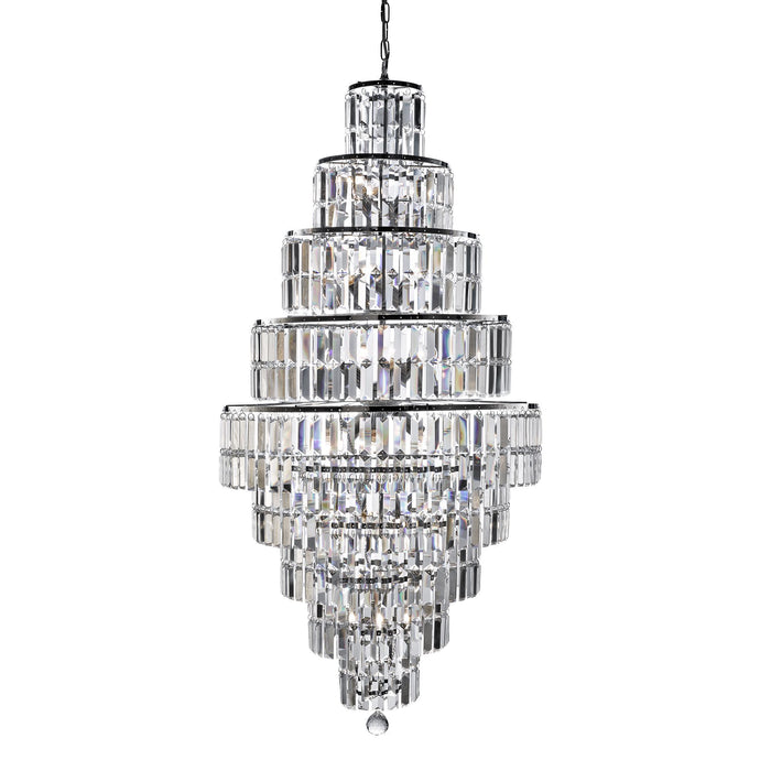 Searchlight 1500CC Empire - 13Lt Chandelier, Chrome, Clear Crystal - 27136