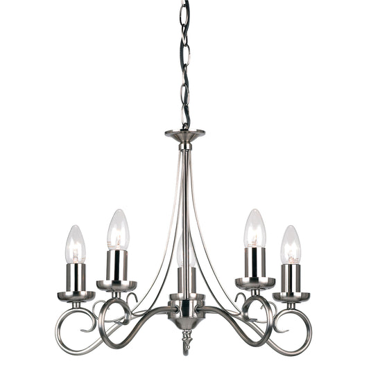 Endon Lighting 180-5AS Trafford 5lt Pendant - 34505