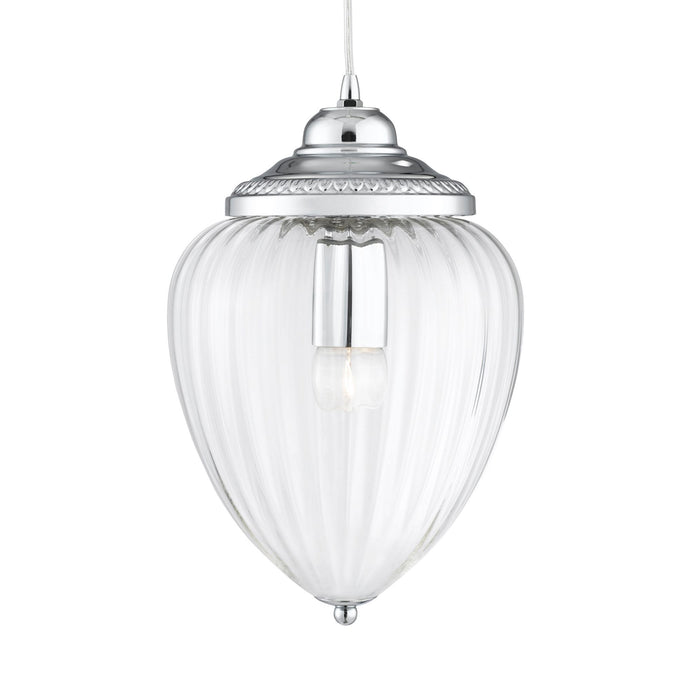 Searchlight 1939-9CC Linen.  Glass Shades  9Lt Multi Drop Pendant, Chrome - 30948