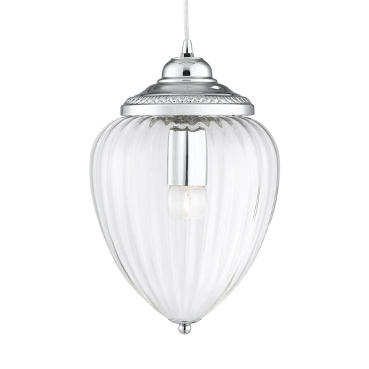 Searchlight 1939-9CC Linen.  Glass Shades  9Lt Multi Drop Pendant, Chrome - 30948