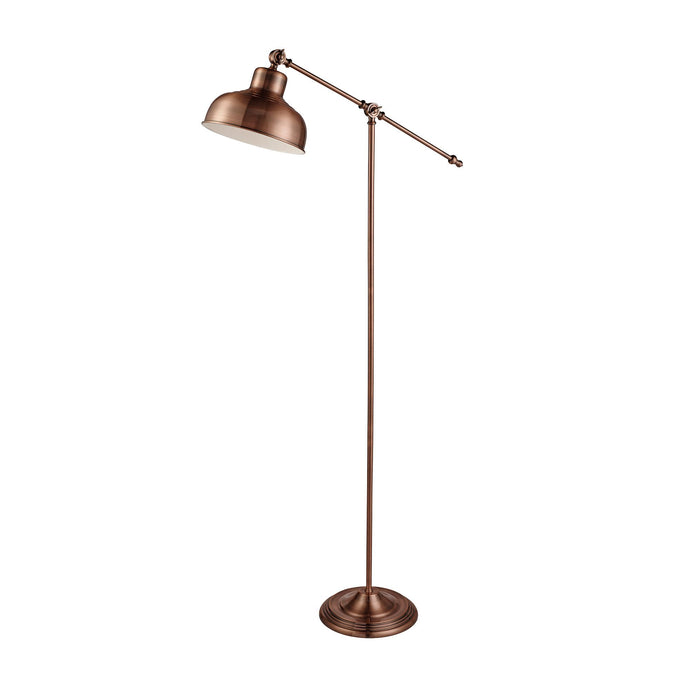 Searchlight 2028CU Macbeth Industrial Adjustable Floor Lamp, Antique Copper - 30959