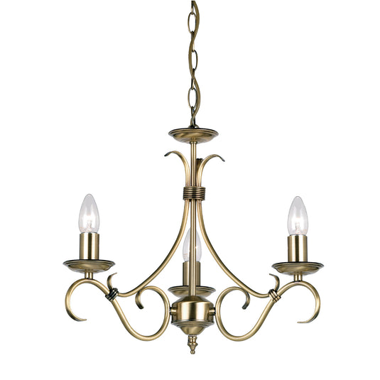 Endon Lighting 2030-3AN Bernice 3lt Pendant - 25719