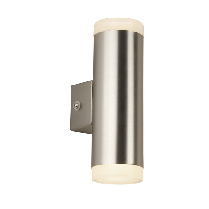 Searchlight 2100SN LED Outdoor 2Lt  & Porch Wall Light, Satin Silver - 30968