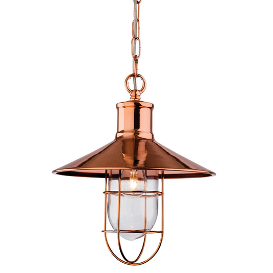 Firstlight 2306CP Crescent 1 Light Copper Pendant Ceiling Light