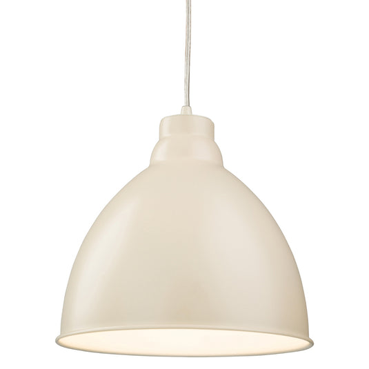 Firstlight 2311CR Union 1 Light Cream Pendant Ceiling Light