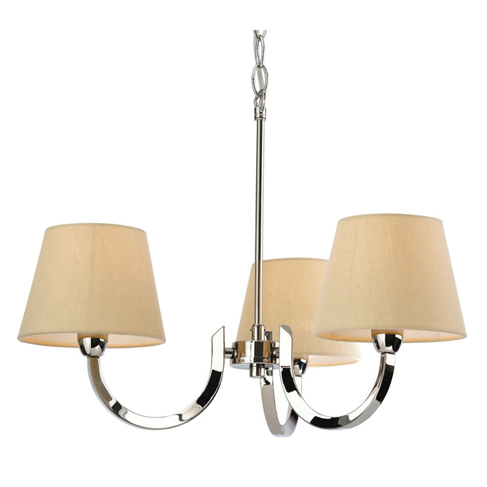 Firstlight 2321PST Fairmont 3 Light Polished Stainless Steel Ceiling Light