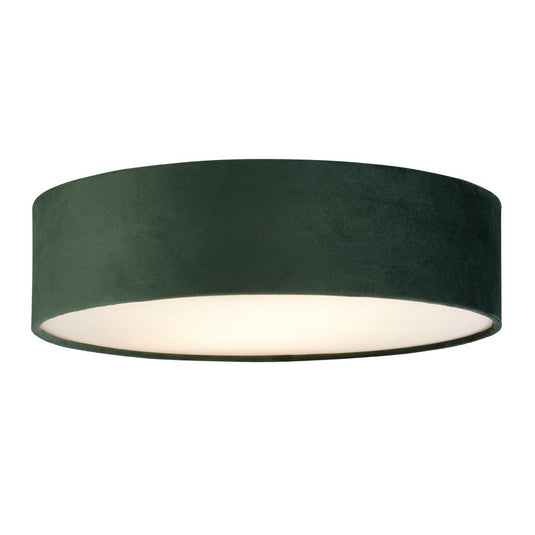 Searchlight 23298-2GR Drum 2 2Lt Velvet Flush, Green Shade - 30986