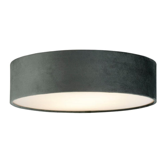 Searchlight 23298-2GY Drum 2 2Lt Velvet Flush, Grey Shade - 30987