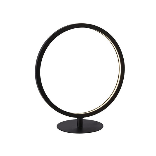 Searchlight 25771-1BK Cirque 1Lt LED Ring Table Lamp, Matt Black - 31028