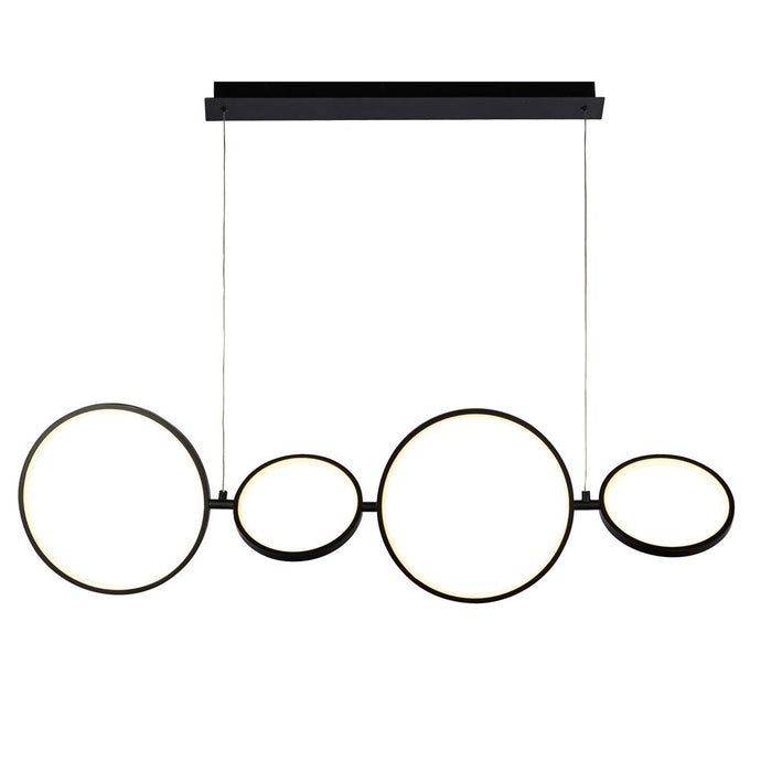 Searchlight 25771-4BK Cirque 4Lt LED Ring Pendant, Matt Black - 31029