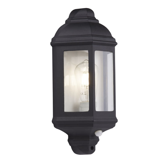 Searchlight 280BK-Pir Outdoor & Porch Wall Light Black Flush - IP44 - 23559