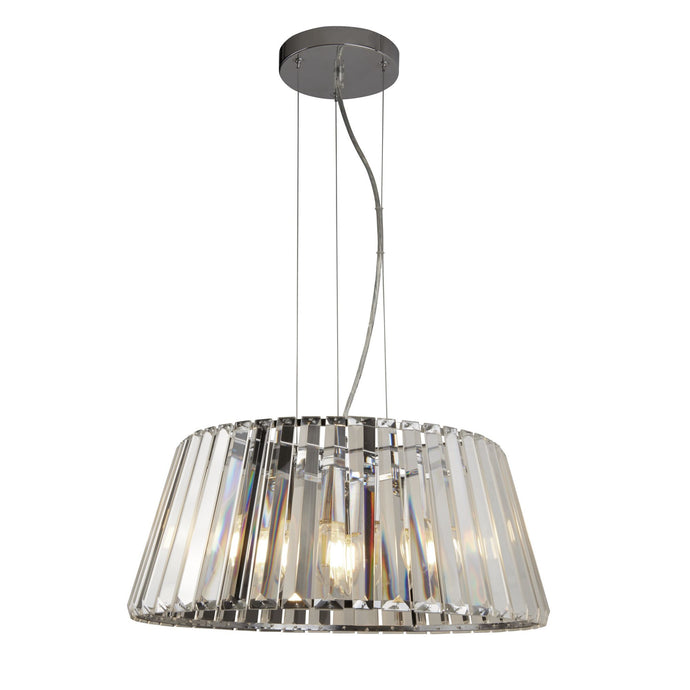 Searchlight 2895-5CC Tiara 5Lt Pendant Chrome With Crystal Glass - 25062