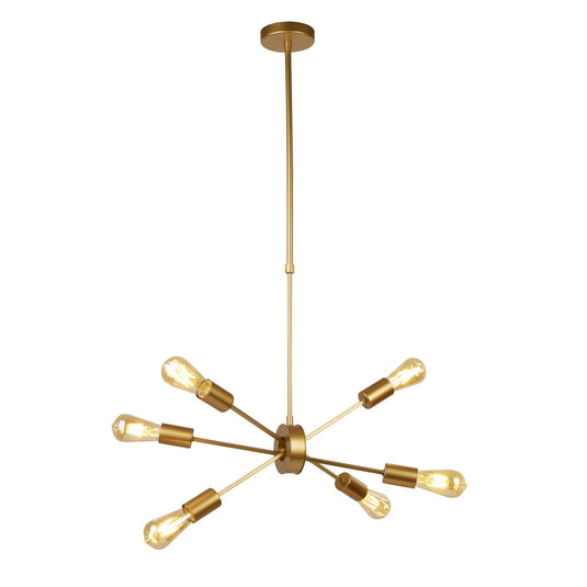 Searchlight 2906-6GO Alpha 6Lt Pendant Matt Gold - 31070