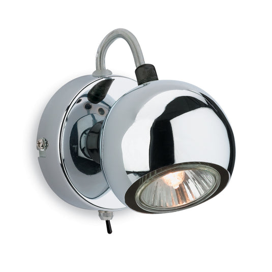 Firstlight 3350CH Magnetic 1 Light Polished Chrome Wall Spotlight (Switched)