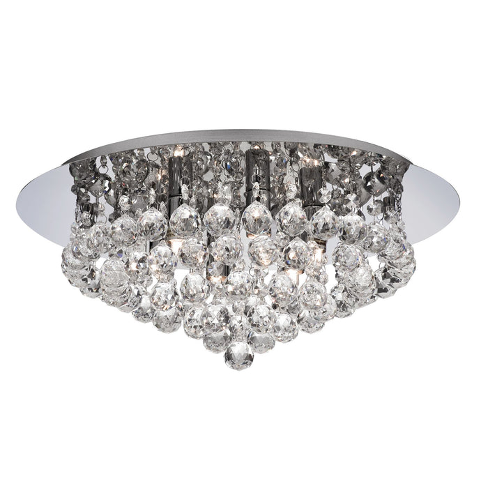 Searchlight 3406-6CC Hanna 6Lt Chrome Flush Cl Xtal Ball G9 - 14203