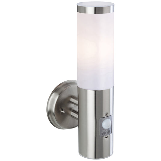 Firstlight 3431ST Plaza 1 Light Stainless Steel Wall Light With PIR