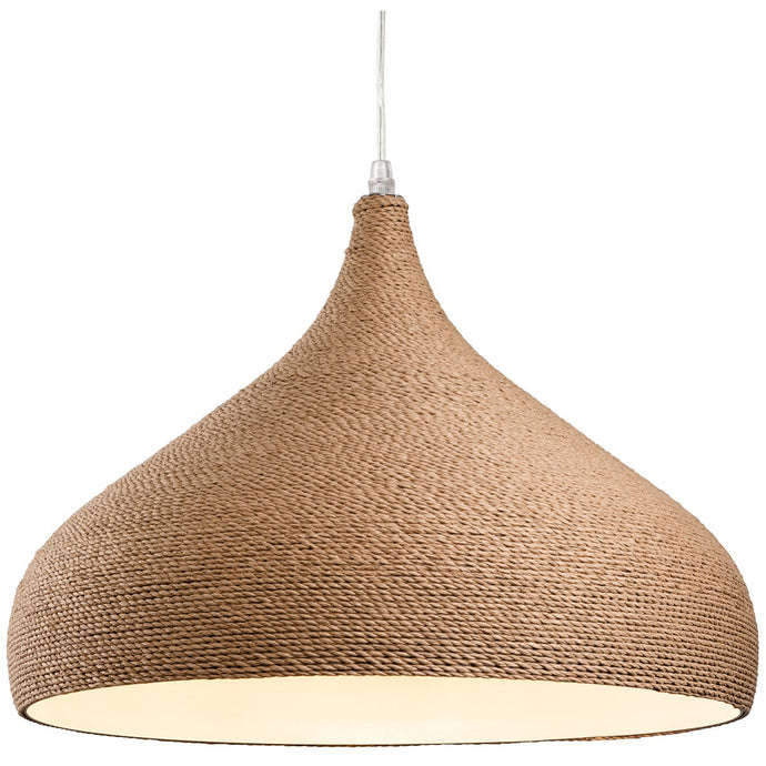 Firstlight 3441 Coast 1 Light Brown Rope Pendant Ceiling Light
