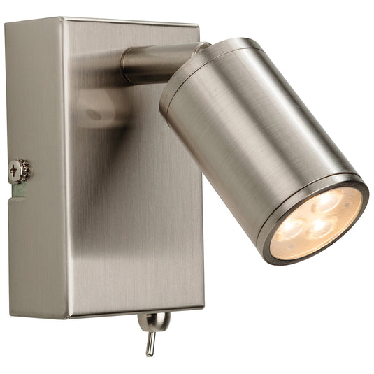 Firstlight 3453BS Orion LED 1 Light Brushed Steel Wall Light (Switched)
