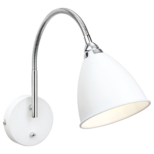 Firstlight 3470WH Bari 1 Light White Wall Light (Switched)