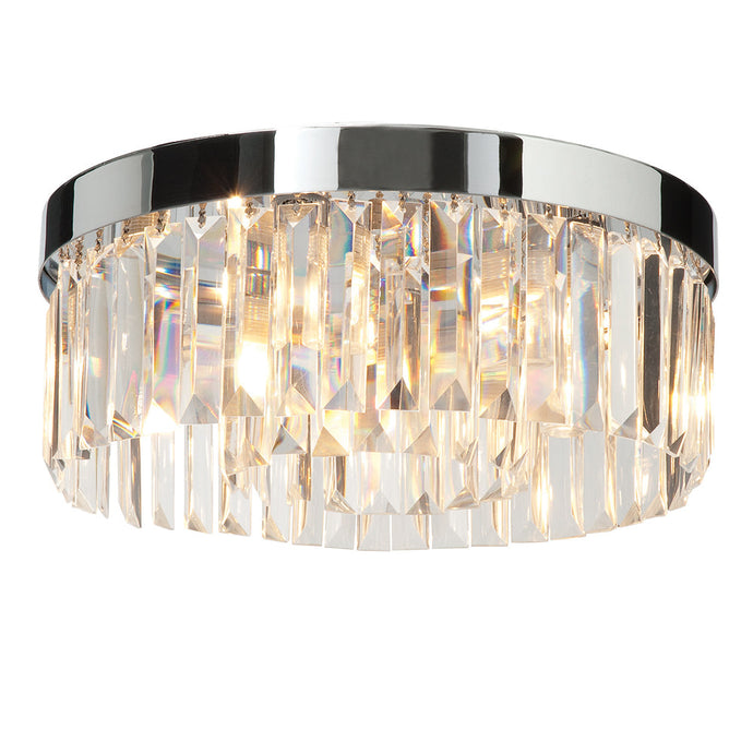 Saxby Lighting 35612 Crystal 5lt flush IP44 18W - 31768