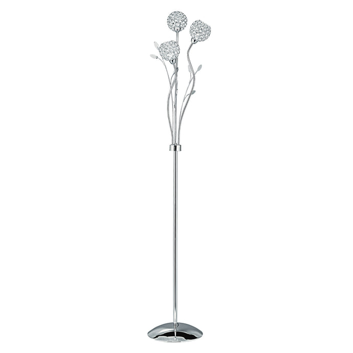 Searchlight 3573CC Bellis Ii - 3Lt Floor Lamp, Chrome, Clear Glass Deco Shades - 23370