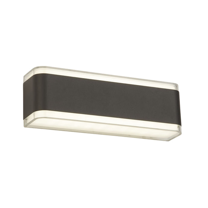 Searchlight 3671GY LED Outdoor Wall Light, Dark Grey/Clear/White - 31127