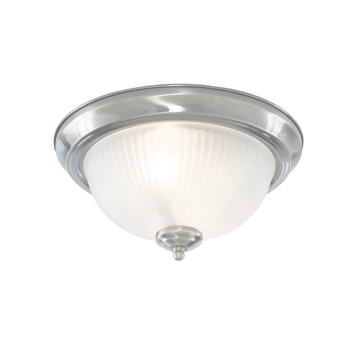 Searchlight 4042 American Diner - 2Lt IP44 Ceiling Flush, Chrome, Acid Glass - 19926