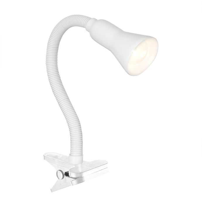 Searchlight 4122WH Desk Partners - White Flex Clip Task Lamp - 25367