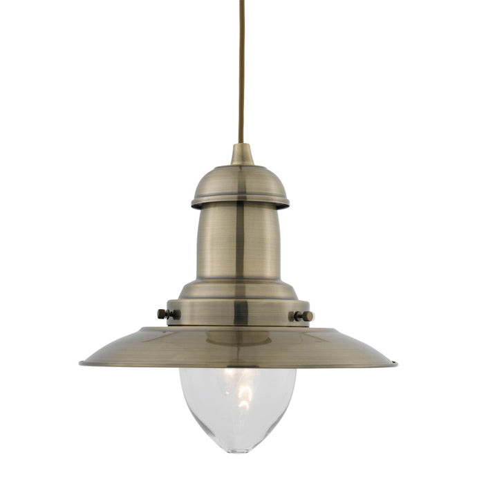 Searchlight 4301AB Fisherman Ant/Brass Pendant - 1831