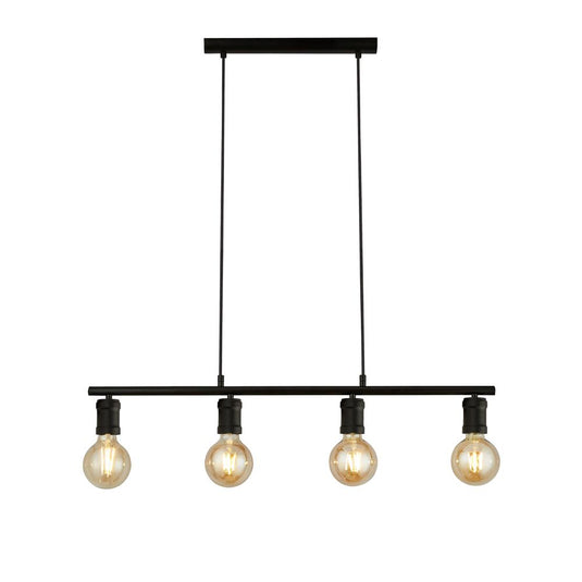 Searchlight 45201-4BK Dance 4Lt Bar Pendant, Sand Black - 31189