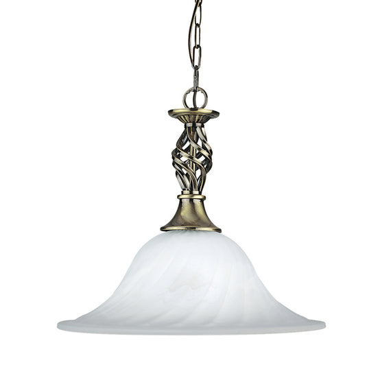 Searchlight 4581-14AB Cameroon Marble Gls Pendant Cw AB Susp - 6775