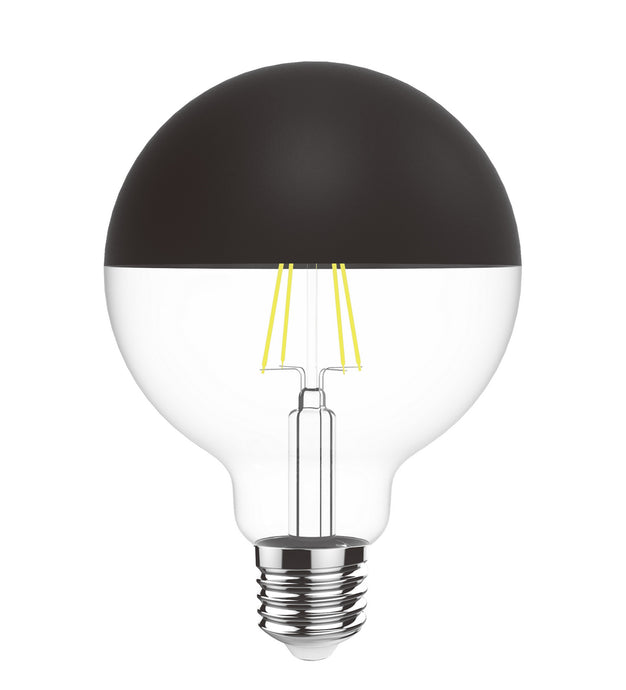 Luxram 4600182 Classic Style LED Black Top G80 E27 Dimmable 220-240V 4W 2700K, 330lm, Black/Clear Finish, 3yrs Warranty