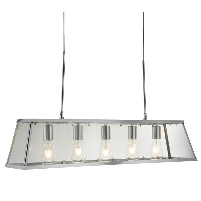 Searchlight 4614-5CC Voyager 5Lt Lantern Bar, Chrome, Glass - 26449