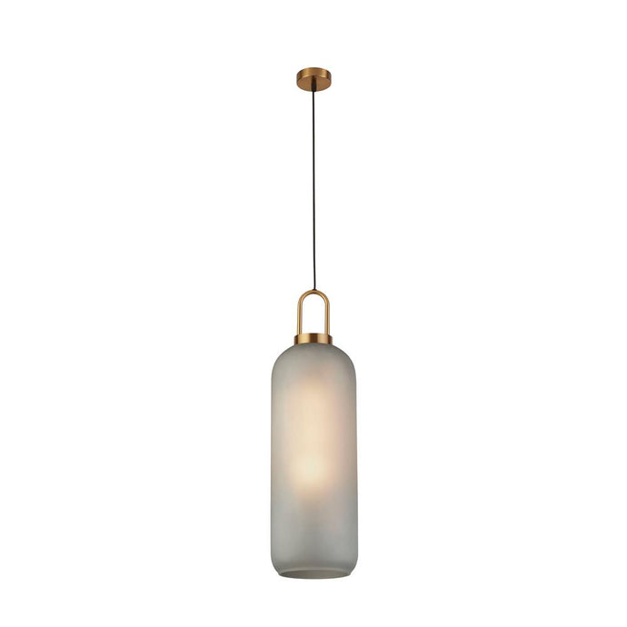 Searchlight 46641-1AC Pipette 1Lt  Pendant, Brass With Acid Glass - 31203