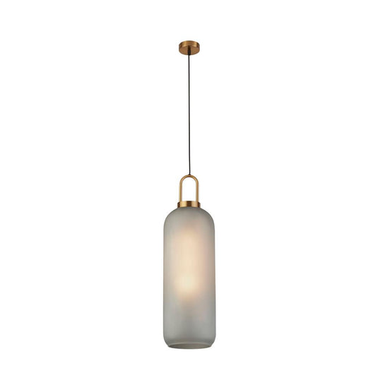 Searchlight 46641-1AC Pipette 1Lt  Pendant, Brass With Acid Glass - 31203
