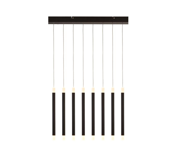 Searchlight 4688-8BK Wands 8Lt LED Bar Pendant - Black - 26787