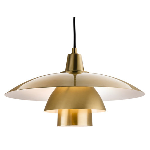 Firstlight 4853BB Olsen 1 Light Brushed Brass Pendant Ceiling Light