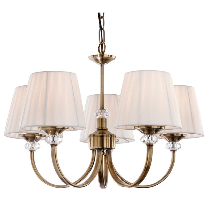 Firstlight 4863AB Langham 5 Light Antique Brass Ceiling Light