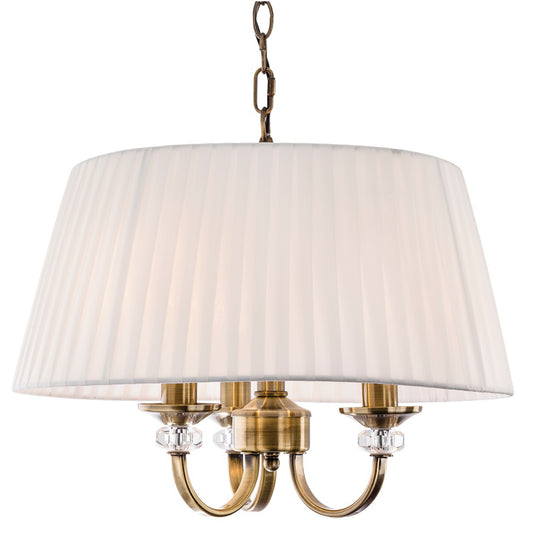 Firstlight 4865AB Langham 3 Light Antique Brass Ceiling Light