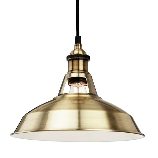 Firstlight 4867AB Albany 1 Light Antique Brass Pendant Ceiling Light