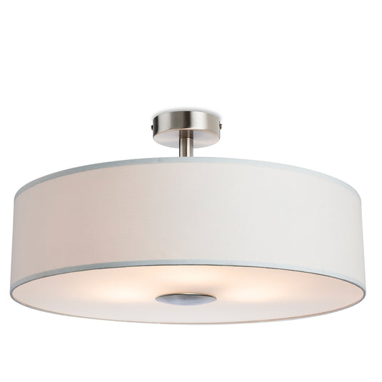 Firstlight 4887CR Madison 3 Light Cream Semi Flush Ceiling Light