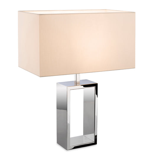 Firstlight 4897PST Melrose 1 Light Polished Stainless Steel Table Lamp