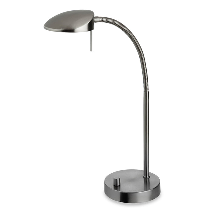 Firstlight 4926BS Milan LED 1 Light Brushed Steel Table Lamp