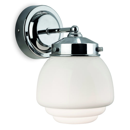 Firstlight 4945CH Art Deco 1 Light Polished Chrome Wall Light (Switched)